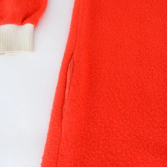 Vintage 80's Sears  Robe Shop Red Fleece Zip Up Nightgown Robe 8 - Picture 8 of 16